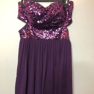 Purple sequin dress